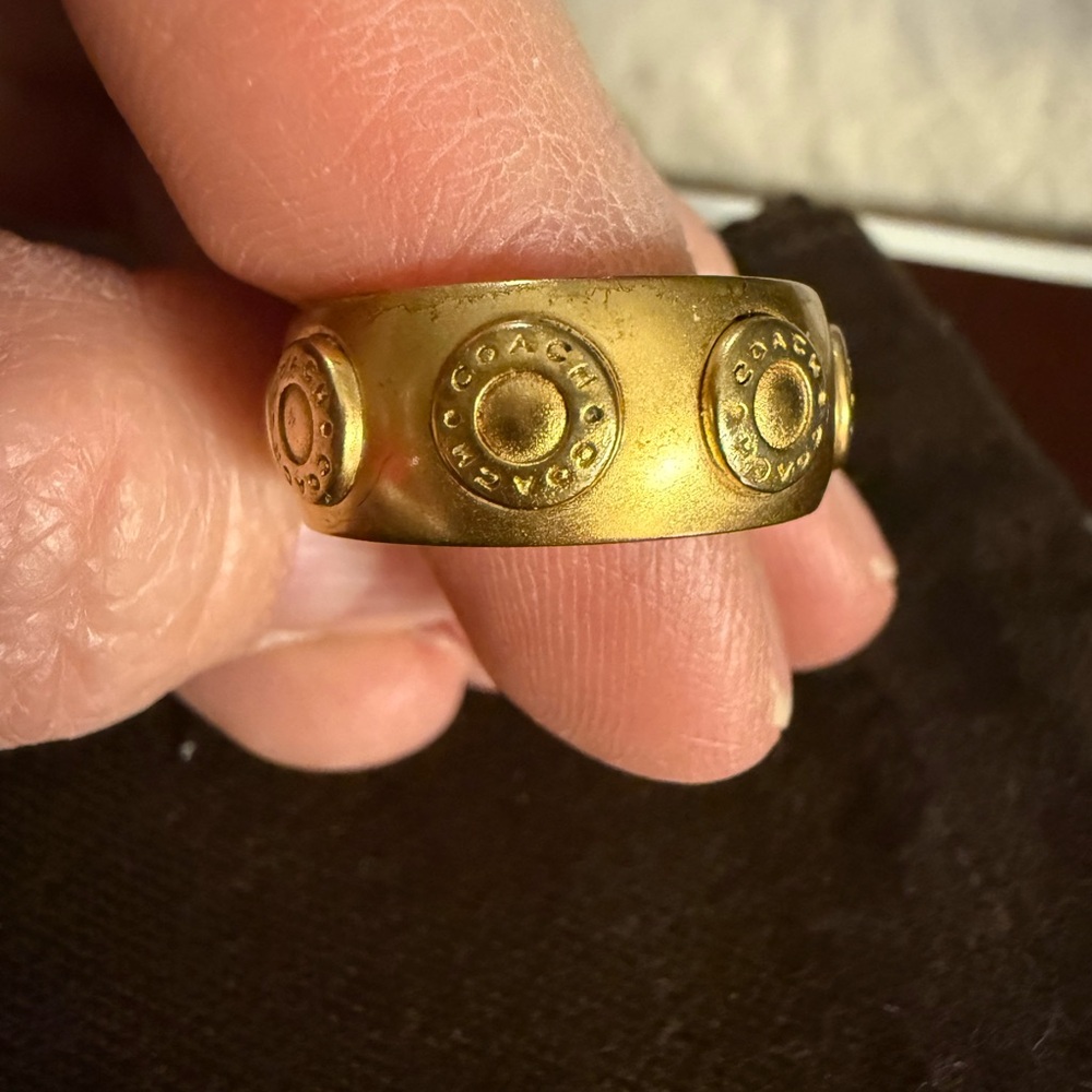 Set of 4 Vintage Coach Rings Sz 6.5 - 7.5. Gold & Silver Tone & Extra Hangtag - Picture 11 of 14